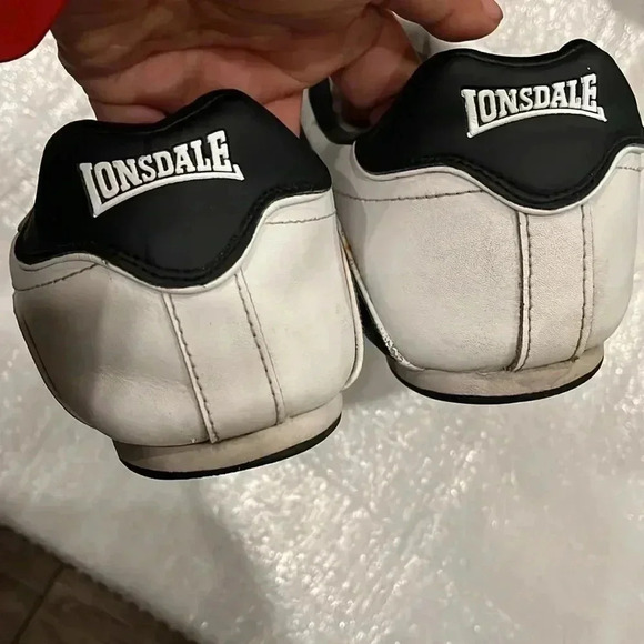 [US10]Lonsdale Mens Benn Leather Trainers Low  Top Slip On Sports Shoes - Picture 8 of 9